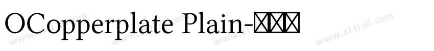OCopperplate Plain字体转换